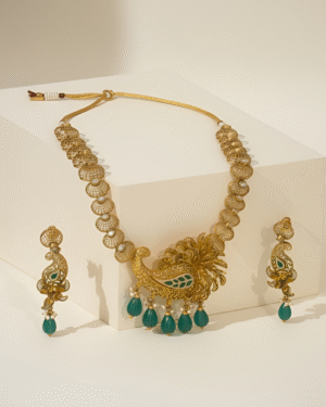 Gold Peacock Necklace