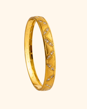 Luxury gold bangle with polished finish