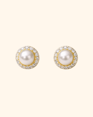 Luxury gold stud earrings with elegant design
