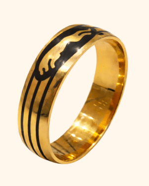 Panther Design Gold Band ring By Mahal Jewels
